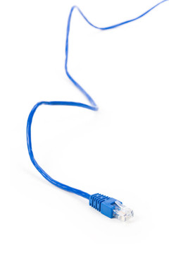 藍色的計算機電纜