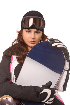 女人與滑雪板