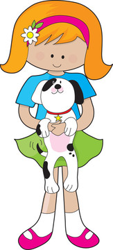 孩子和小狗