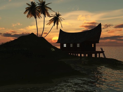 夕陽在海上