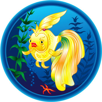 美妙的金色的魚