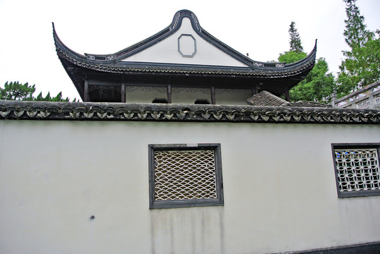 瓦當 圍墻 月亮門 青瓦圍墻