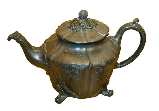 孤立的茶壺