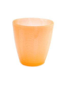 橙色的塑料杯