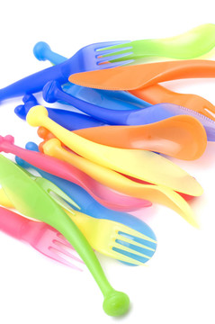 塑料廚房用具的特寫(xiě)