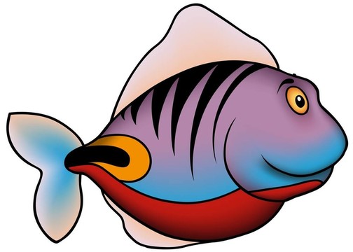 紫色的條紋魚