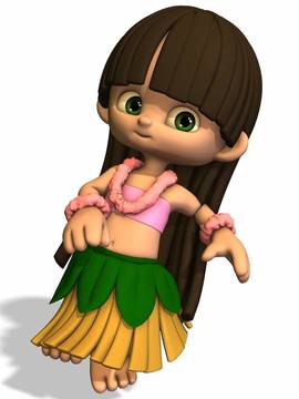 草裙舞女孩