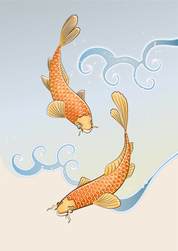兩錦鯉魚