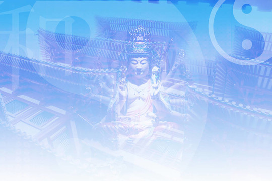 亞洲禪宗舒緩抽象拼貼背景