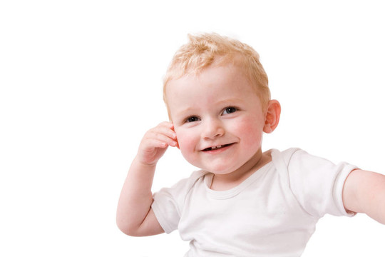 快樂的金發(fā)的孩子