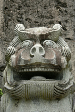 獅子雕像-首里城；Naha；沖繩；日本