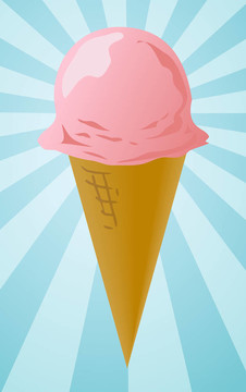 冰淇淋錐插圖
