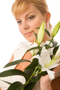 女人與madonna lily