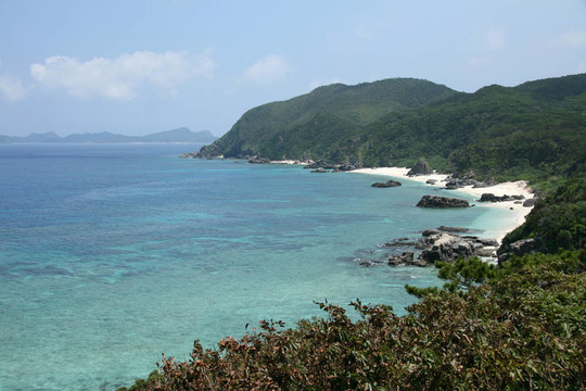 熱帶海灘-渡嘉敷島；沖繩；日本