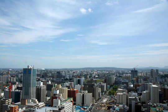 札幌的城市景觀；札幌；日本北部