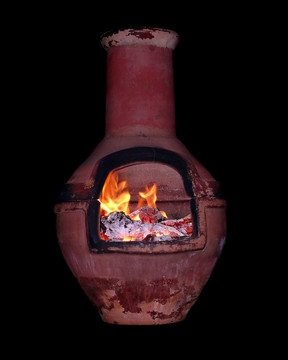 正宗的墨西哥chimnea