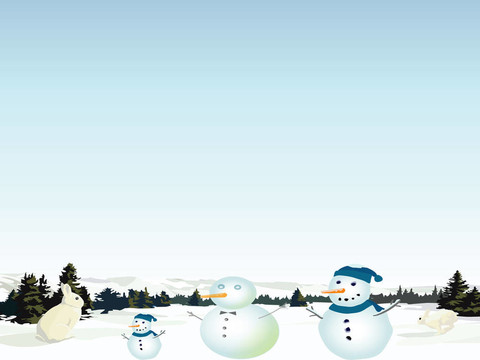 雪人插畫