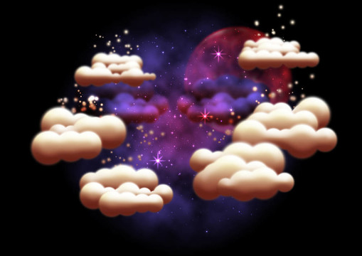幻想的夜空