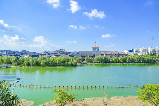 碧水藍(lán)天城市風(fēng)光