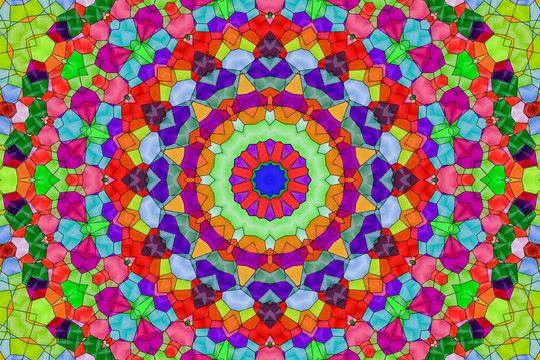 染色玻璃拼花教堂玻璃 無分層