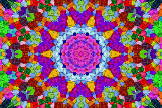 染色玻璃拼花教堂玻璃 無分層