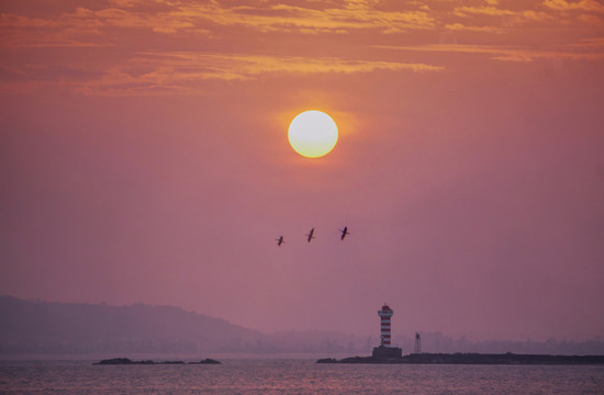 廈門海濱日出