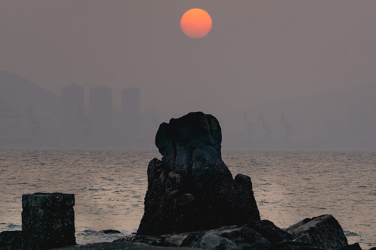 廈門海濱日落