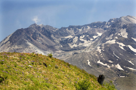 圣海倫斯火山的火山口