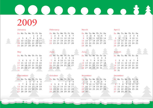 日歷2009