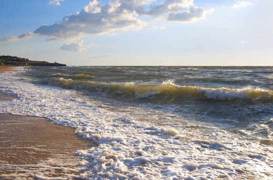 海浪的泡沫