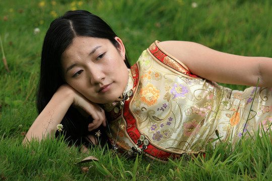 中國(guó)傳統(tǒng)女孩肖像