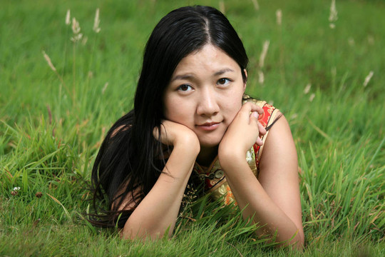 中國(guó)傳統(tǒng)女孩肖像