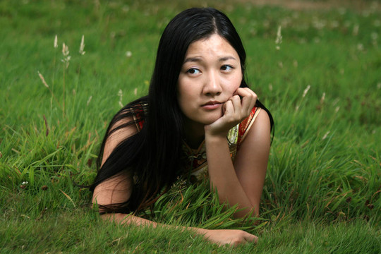 中國傳統(tǒng)女孩肖像