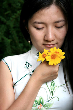 中國(guó)傳統(tǒng)女孩肖像