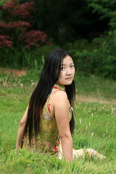 中國傳統(tǒng)女孩肖像