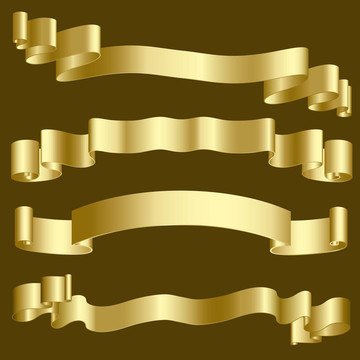 黃金絲帶和橫幅