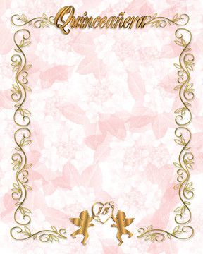 第十五歲生日的Quinceanera Invitatio