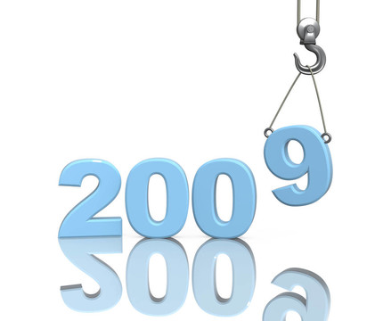 3D數(shù)字2009的藍(lán)色