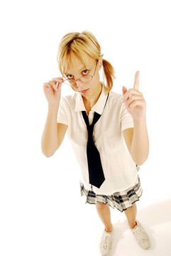 穿校服的女孩