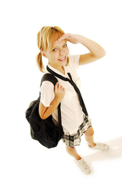 穿校服的女孩