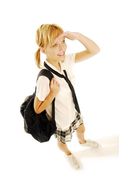 穿校服的女孩