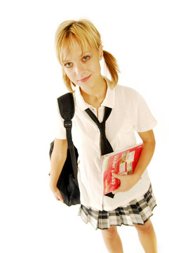 穿校服的女孩