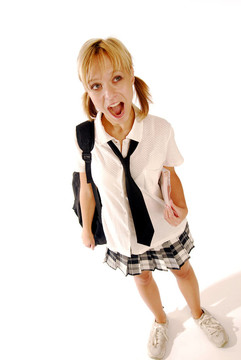 穿校服的女孩