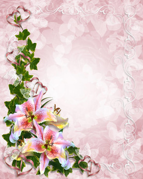 Lily Floral婚禮邀請(qǐng)