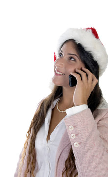 女士穿santacap保持移動(dòng)