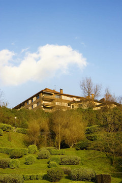居住區(qū)花園建筑房屋建筑。