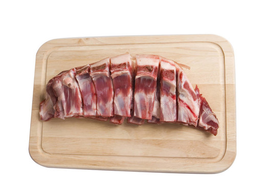 木板上的羊肉