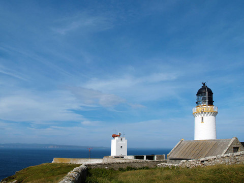 在鄧尼特頭燈塔；Caithness；蘇格蘭