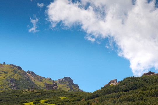 夏天的山景
