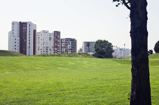 葡萄牙城市公園全景圖；Lisbon